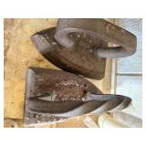 Antique Flat Irons x2--Gar