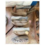 Antique Irons x4--Gar