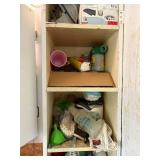 Contents of Cabinet (Miscellaneous Garden, Bench Grinder & Chemicals)--Gar