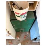 Contents of Cabinet (Miscellaneous Garden, Bench Grinder & Chemicals)--Gar