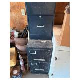 Two (2) Drawer File Cabinets x2 (file cabinets only) -- Gar