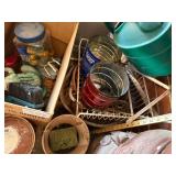 Plastic Flower Pots, Mole Trap, Decorative Pump, Table Legs (Whole Pile) -- Gar