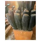 Stainless Steel Knife Block Set -- Gar