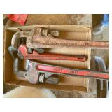 Pipe Wrenches x4 (18", 24", 14", 24") -- Gar