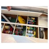 Miscellaneous Shop Cleaners & Garden Supplies (Contents of Cabinet) -- Gar