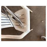 Wind Chimes & Plastic Patio Chair  -- Gar