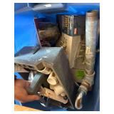 Tote of Plumbing Supplies -- Gar