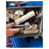 Tote of Plumbing Supplies -- Gar
