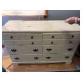 White 6 Drawer Wood Dresser 48" x 17" x 32"--SBRM