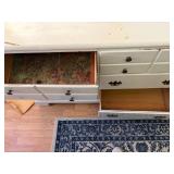 White 6 Drawer Wood Dresser 48" x 17" x 32"--SBRM