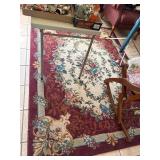 Floral & Maroon Area Rug 89" x 65"--DR