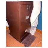 Two (2) Drawer Filing Cabinet w/ Glass Top--NBRM