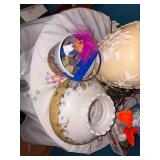 Embroidered Round Table Cloth, Lamp, Hanging Lamp, Brief Case & Miscellaneous--NBRM