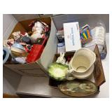 Box of Miscellaneous Ceramics & Collectible Picture--BTH