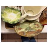 Box of Miscellaneous Ceramics & Collectible Picture--BTH