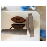 Three (3) Flat Antique Irons--BP