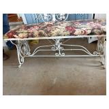 Wrought Iron 3pc. Set incl. Bench, Half Round Wall Table & Mirror--BP