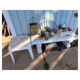 Concrete Bench & Yard Decor--OutF