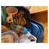 Tote of Miscellaneous Glassware--Shed