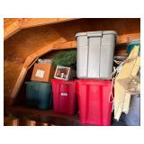 Loft of Holiday Decoration Contents in Barn/Shed