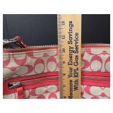 Authentic Coach Signature Canvas Crossbody Bag Coral/Cream No M1394-30902M