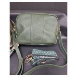 Jen & Co Handbag with Interchangeable Straps and Pom Pom London Handbag