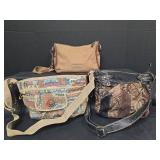 Lot of 3 Fossil Crossbody Bags Collection