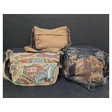 Lot of 3 Fossil Crossbody Bags Collection