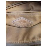 Fossil Leather Handbag and Fossil Canvas Crossbody Bag