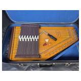 Silvertone Autoharp by Oscar Schmidt with Case and Accessories