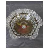 Westmoreland Crystal Clear Ruffled Compote Dish