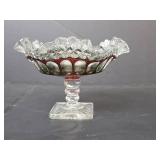 Westmoreland Crystal Clear Ruffled Compote Dish