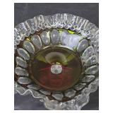 Westmoreland Crystal Clear Ruffled Compote Dish