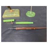 Sheaffer Lifetime Fountain Pen Set with Jade Stand, Green Mt & Co Fountain Pen, and Receipt Stand