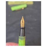 Sheaffer Lifetime Fountain Pen Set with Jade Stand, Green Mt & Co Fountain Pen, and Receipt Stand