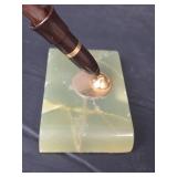 Sheaffer Lifetime Fountain Pen Set with Jade Stand, Green Mt & Co Fountain Pen, and Receipt Stand