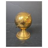 MCM Brass World Globe Cigarette Holder Desk Accessory