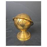MCM Brass World Globe Cigarette Holder Desk Accessory
