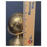 MCM Brass World Globe Cigarette Holder Desk Accessory