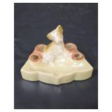 Vintage Japan Ceramic Terrier Ashtray and Cigarette Stand