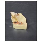 Vintage Japan Ceramic Terrier Ashtray and Cigarette Stand
