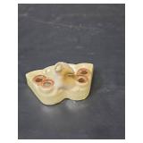 Vintage Japan Ceramic Terrier Ashtray and Cigarette Stand