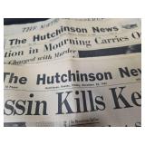 1963 JFK Assassination Hutchinson News Newspapers
