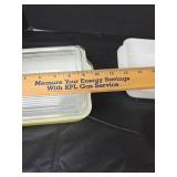 Fire King Wheat Pattern Casserole Set and Pyrex Refrigerator Dish