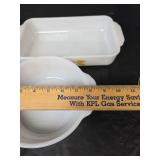Fire King Wheat Pattern Casserole Set and Pyrex Refrigerator Dish