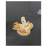 Harmony Kingdom \"Pillow Talk\" TJSER97 Swan Box Figurine Made in England