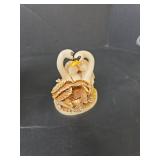 Harmony Kingdom \"Pillow Talk\" TJSER97 Swan Box Figurine Made in England