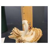 Harmony Kingdom \"Pillow Talk\" TJSER97 Swan Box Figurine Made in England