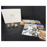 Harmony Kingdom Millennium Club Kit Figurines 2000 \"Field Day\", \"Lovers Leap\", and \"Merry Go Round\"