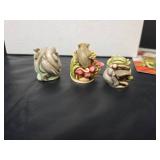 Harmony Kingdom Millennium Club Kit Figurines 2000 \"Field Day\", \"Lovers Leap\", and \"Merry Go Round\"